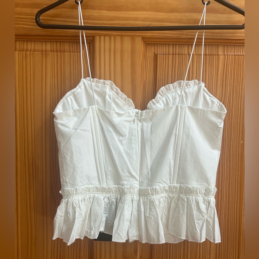 En Saison Ivory Ruffled Corset Top - Picture 4 of 5